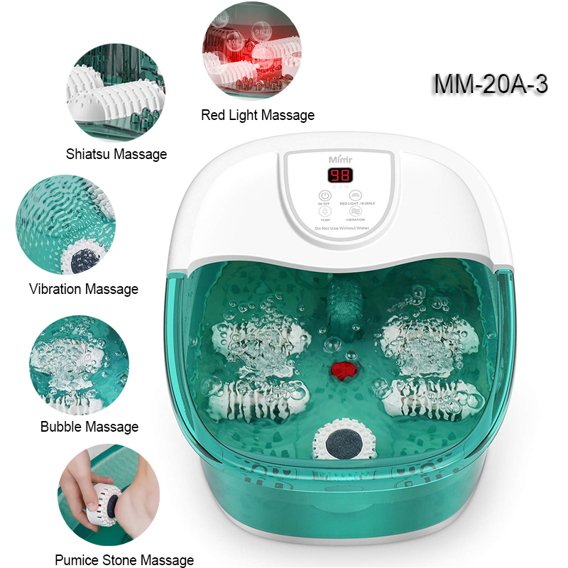 Massageador de banho de spa para pés MM-20A-3 com calor e quatro grandes rolos de massagem