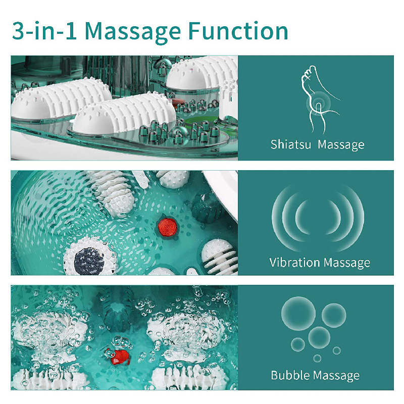 Massageador de banho de spa para pés MM-20A-3 com calor e quatro grandes rolos de massagem