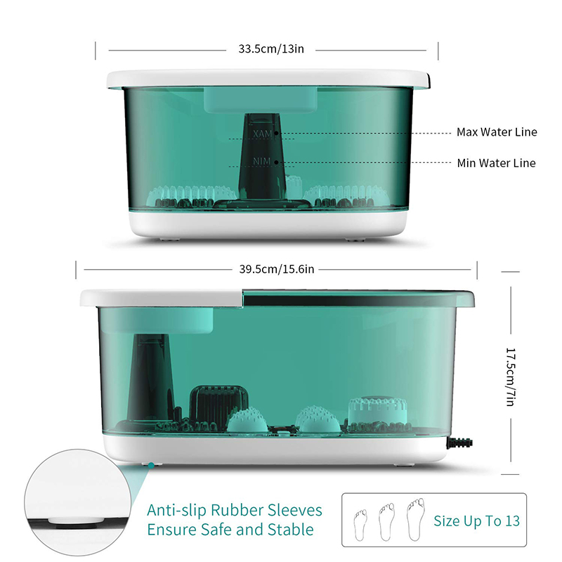 Massageador de banho de spa para pés MM-20A-3 com calor e quatro grandes rolos de massagem