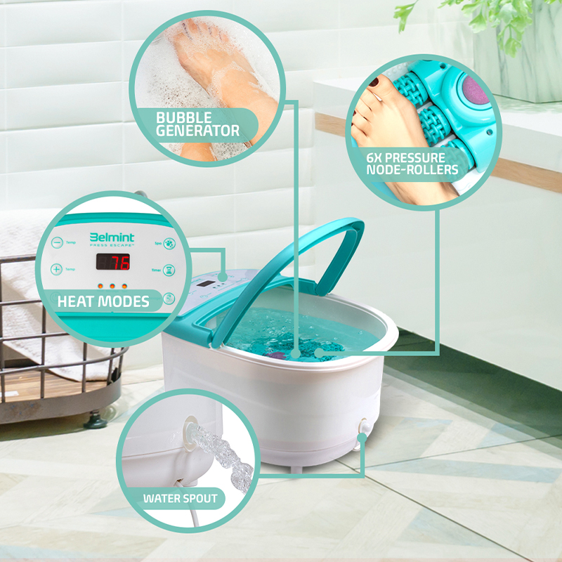 KY-888 Massageador Automático para Banho de Spa para Pés com Bolhas de Oxigênio