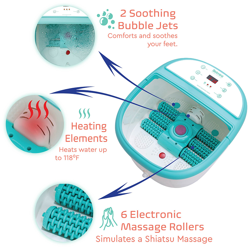 KY-888 Massageador Automático para Banho de Spa para Pés com Bolhas de Oxigênio