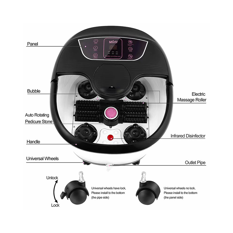 Massageador automático do banho dos termas do pé de MM-18C com rolos da massagem 8pcs e pedra-pomes